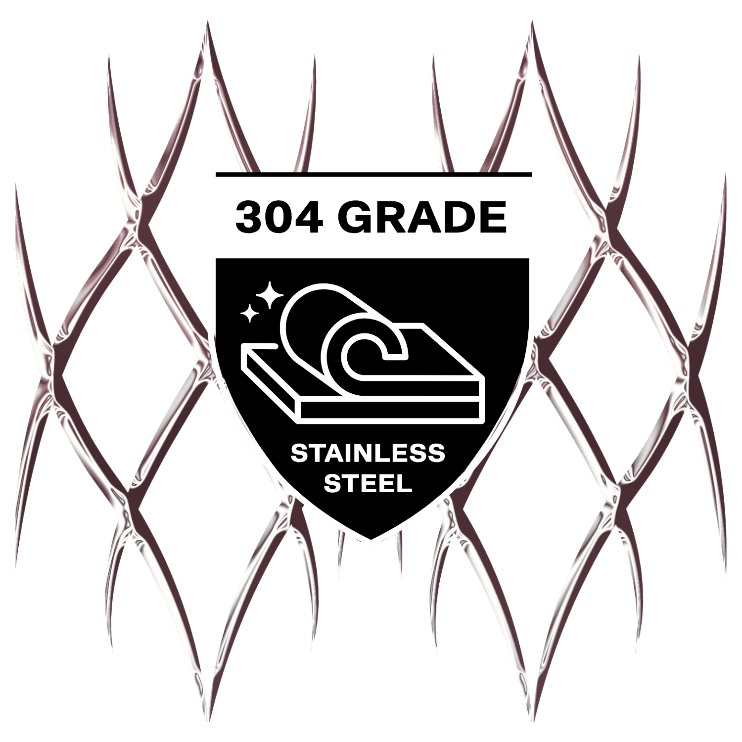 304 Grade Stainless Steel Badge