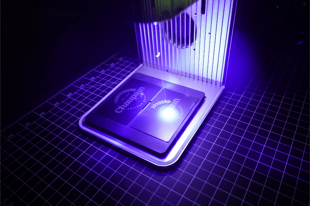 Laser engraving on metal NFC cards