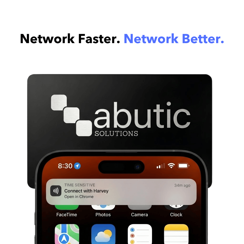 NFC card tap on iPhone—profile opens in the browser